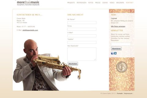 Website para Musicos - Saxofonista
