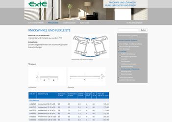 Webseite für Firma für Fensterzubehör, mehrsprachig