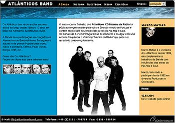 Website für Musiker, mehrsprachig