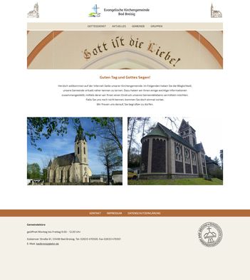 Website for evengelian parish