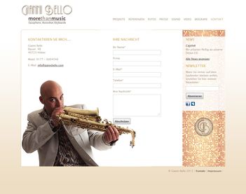 Website para Musicos - Saxofonista Website para Musicos - Saxofonista