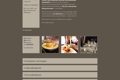 Webseite para Restaurante