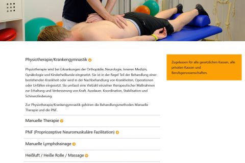 Sítio web para fisioterapeuta
