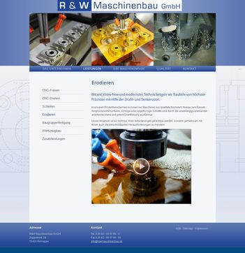 Webseite für Unternehmen - CNC Baugruppenfertigung