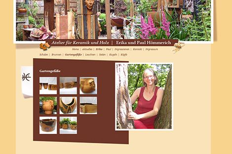Website para Artistas - Arte de Madeira  e Barro