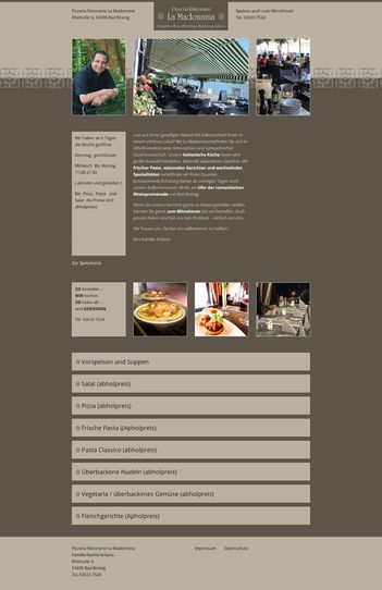 Webseite para Restaurante Webseite para Restaurante