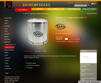 Site, loja online para instrumentos musicais Site e loja online para instrumentos musicais