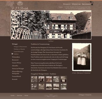 Website for winery / winemaker, online shop