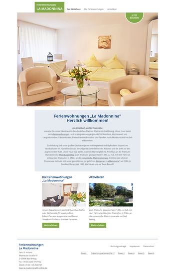 Website para apartamentos de férias Website para apartamentos de férias