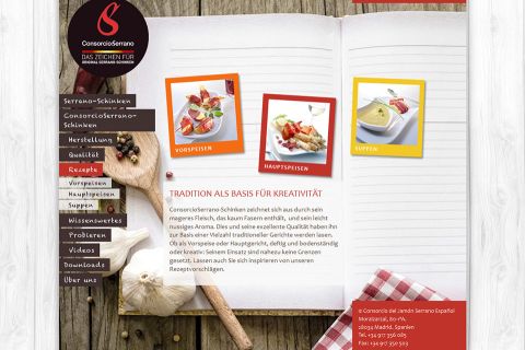 Site para importador de alimentos - presunto serrano