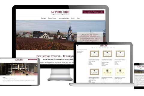 Site para comércio de vinhos - vinhos da França