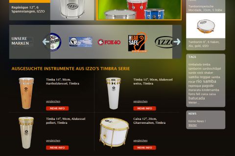 Site de instrumentos musicais - loja online
